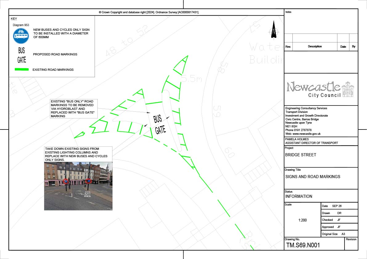 A plan for a bus gate on Sandhill